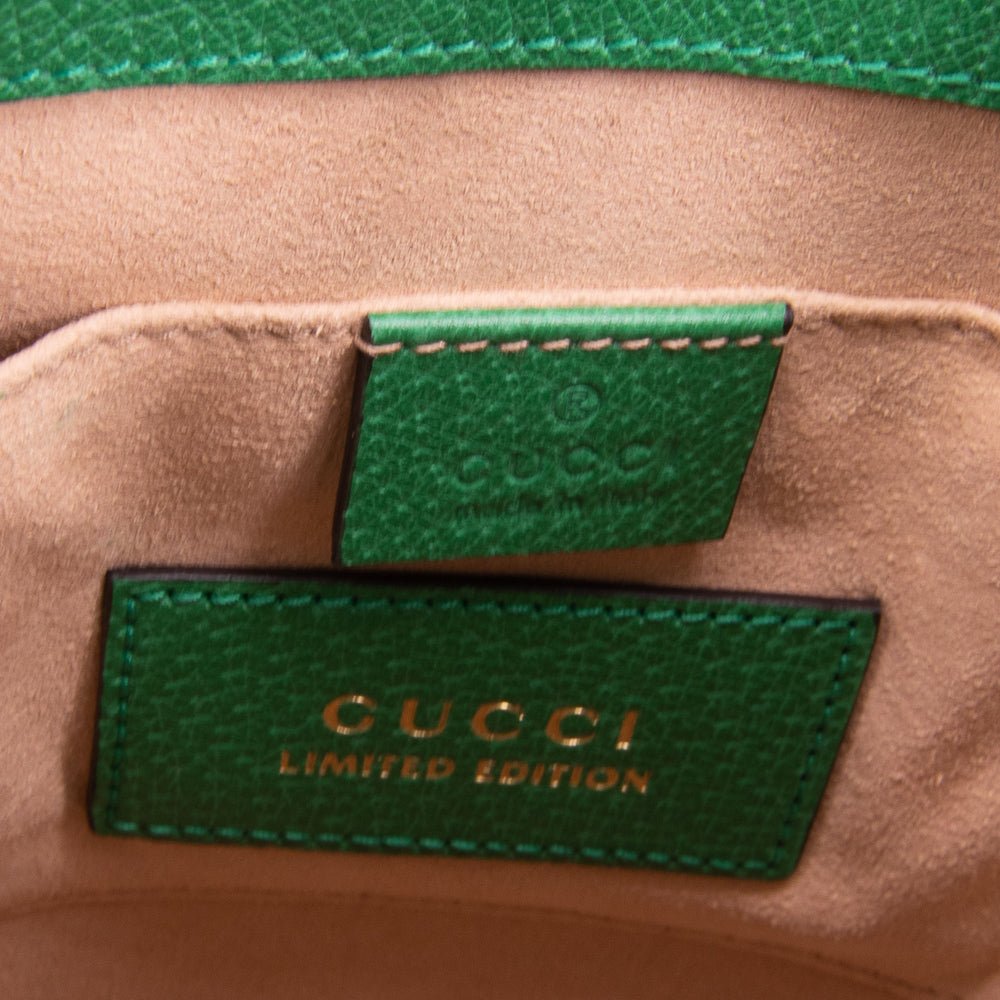 Ophidia GG Flora Small Bucket Green Limited Edition