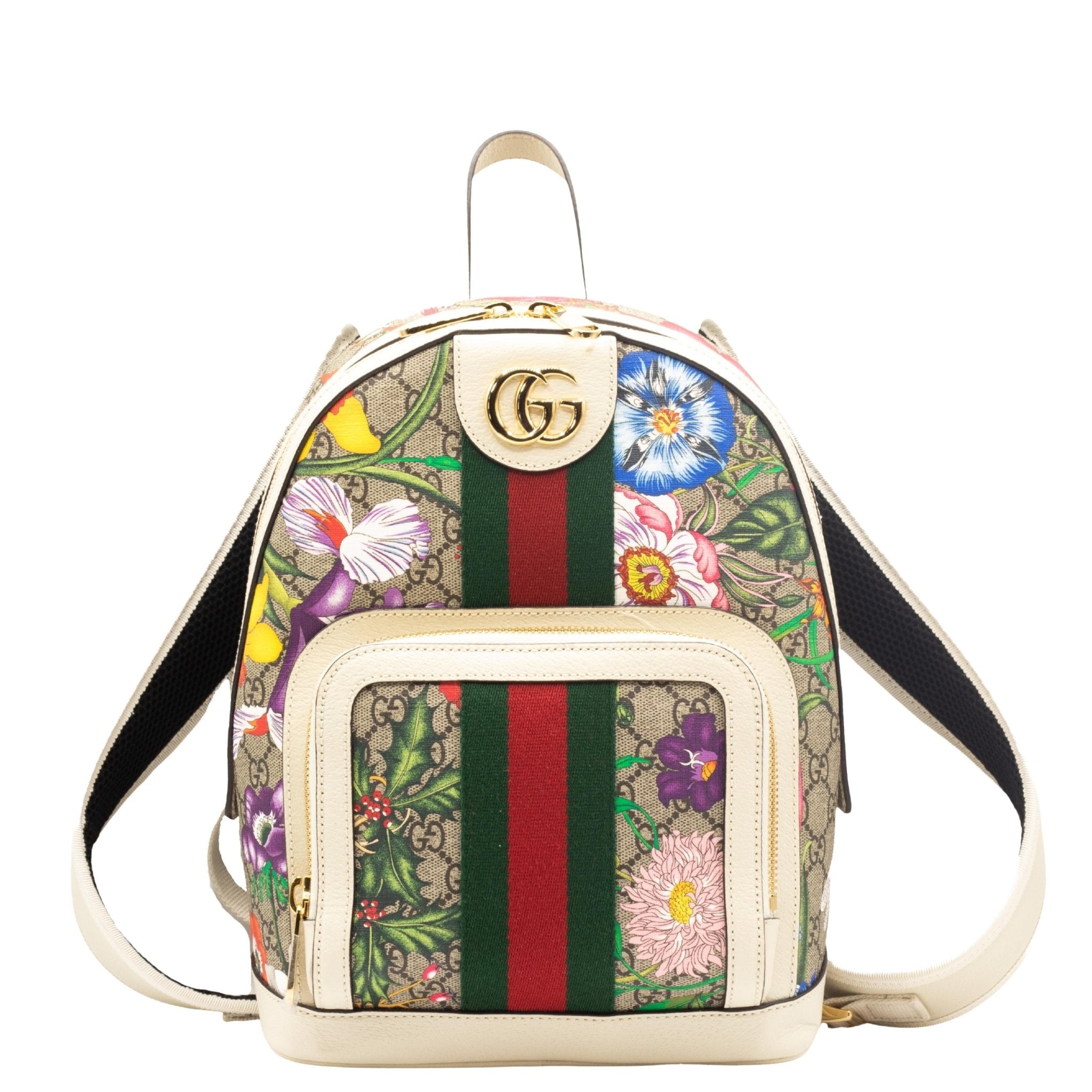 Ophidia GG Supreme Flora Day Backpack White 547965
