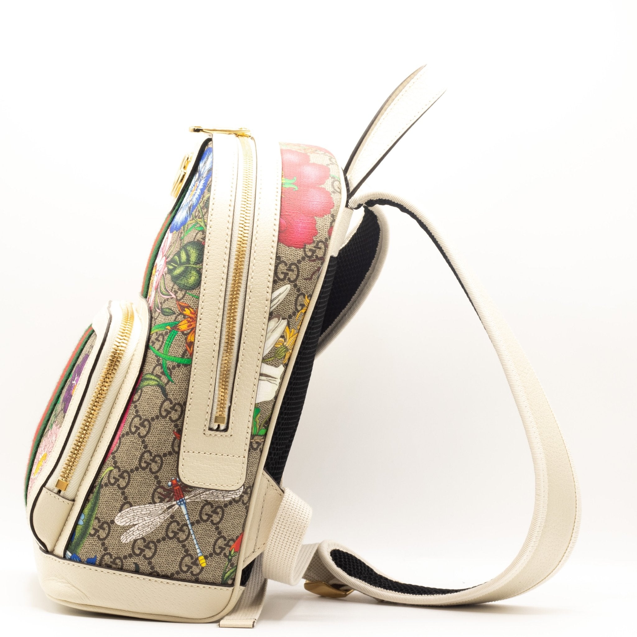 Ophidia GG Supreme Flora Day Backpack White 547965