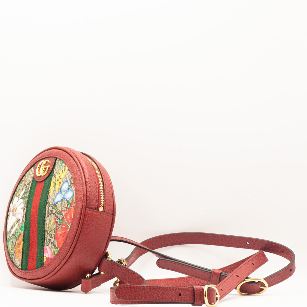 Ophidia GG Supreme Flora Round Backpack Red