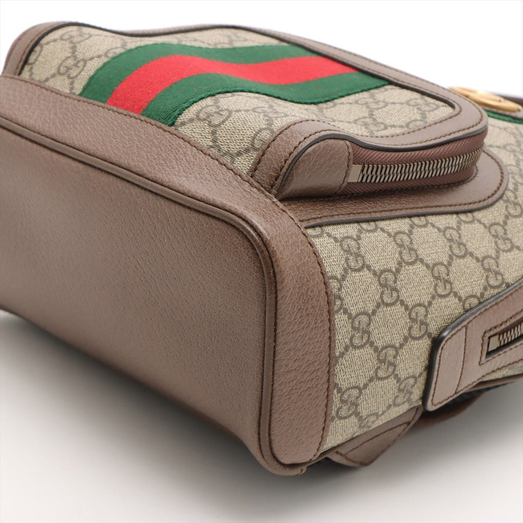 Ophidia GG Supreme Small Backpack Beige Red/Green Web