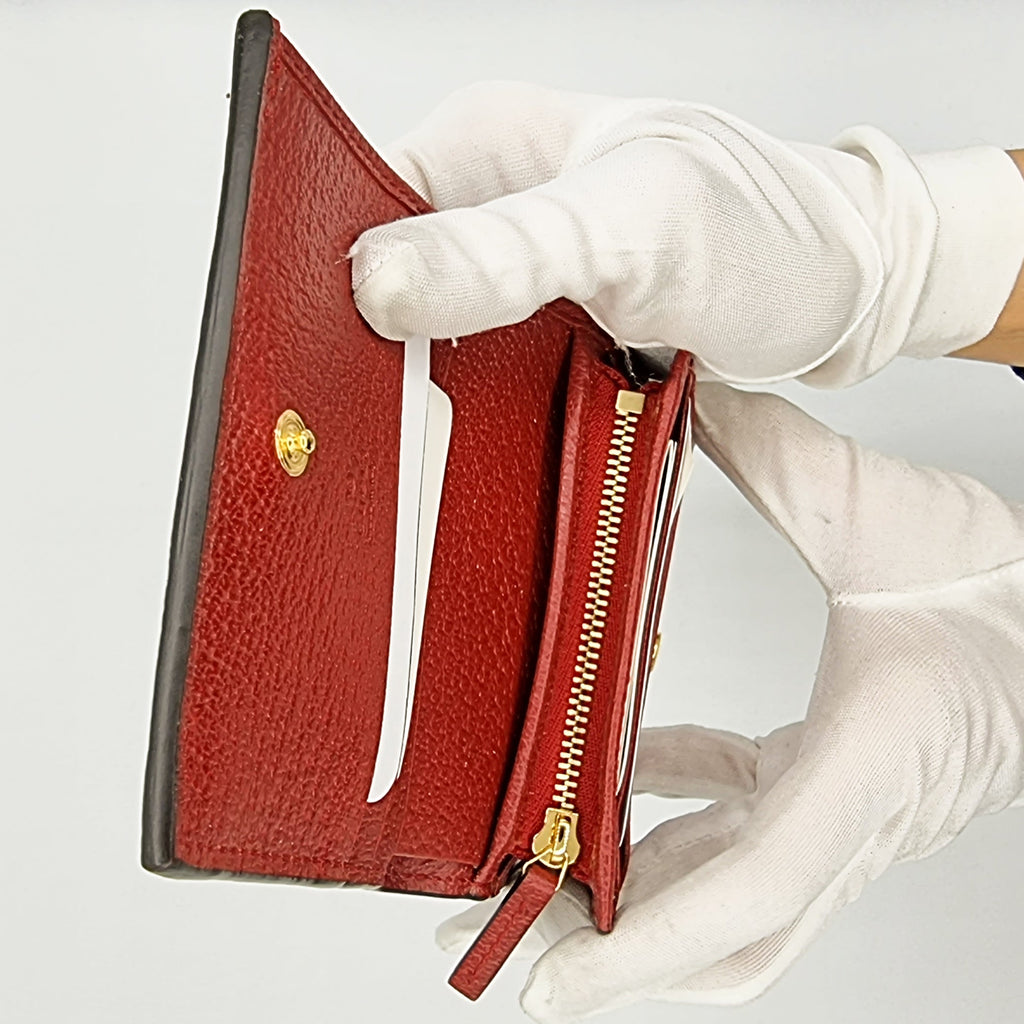 Ophidia Red Supreme GG Flora Wallet