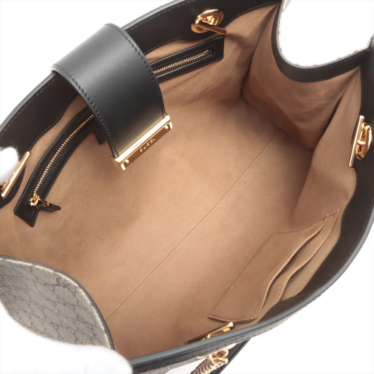 Padlock GG Supreme Medium Tote Black