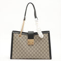 Padlock GG Supreme Medium Tote Black