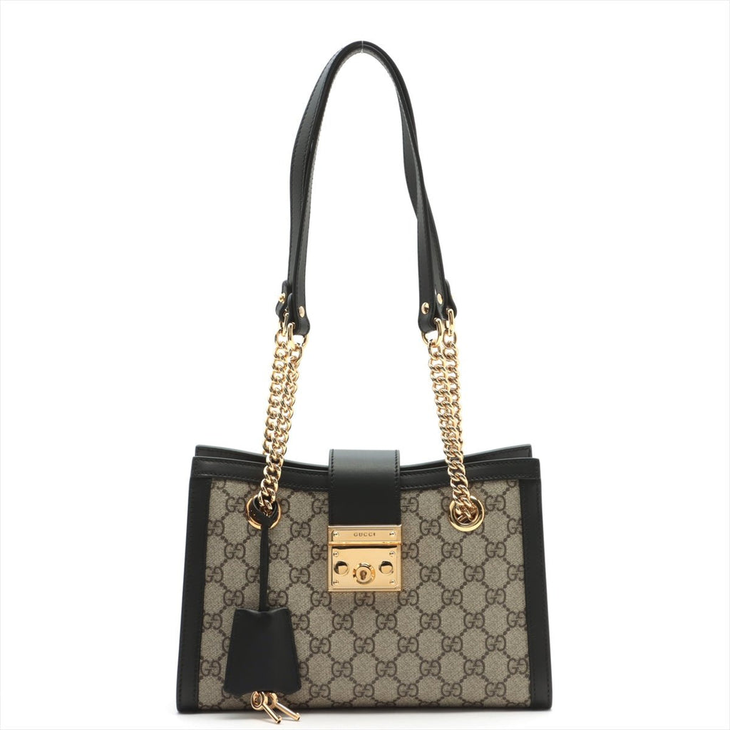 Padlock Small GG Supreme Shoulder Bag Beige