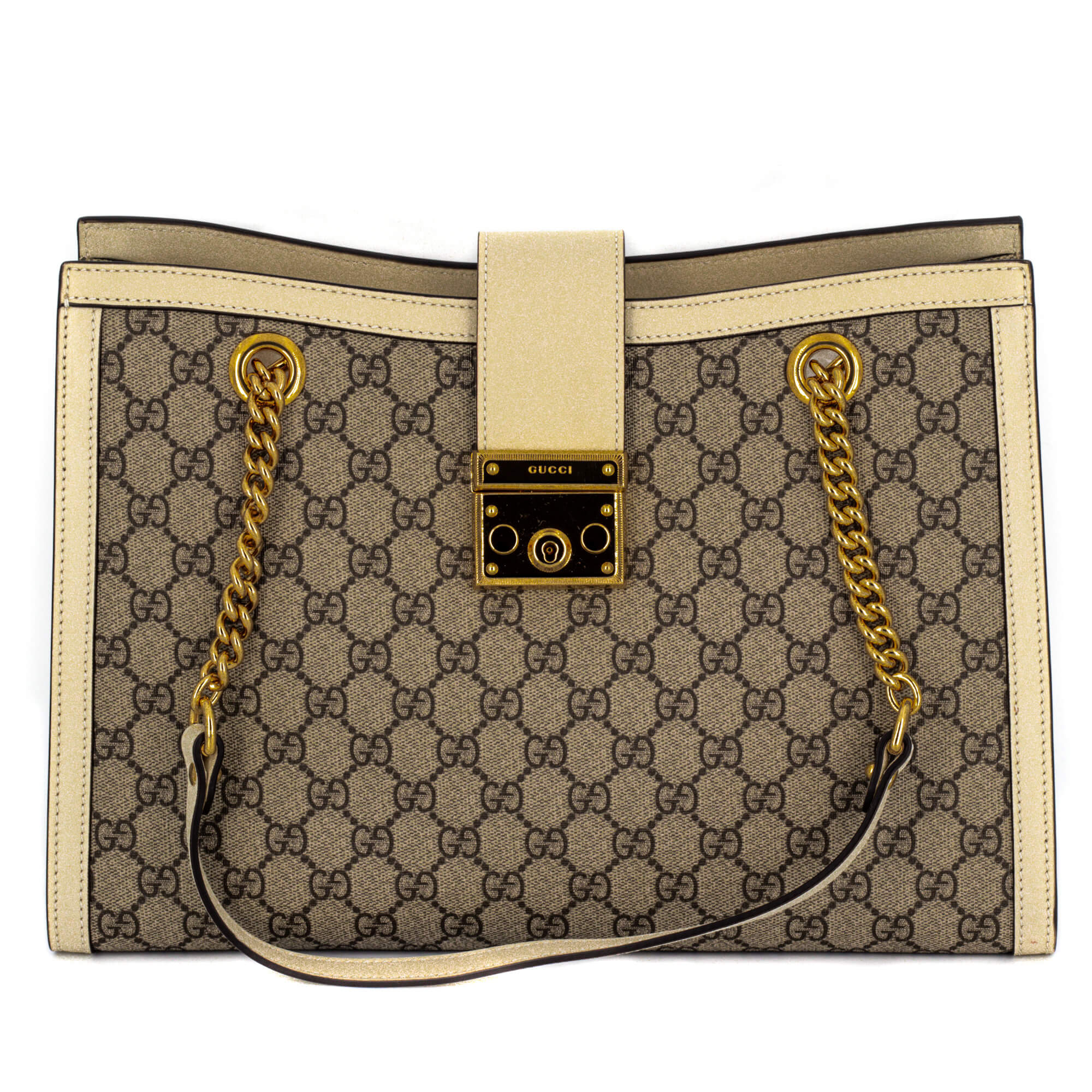 Padlock Tote in GG Supreme