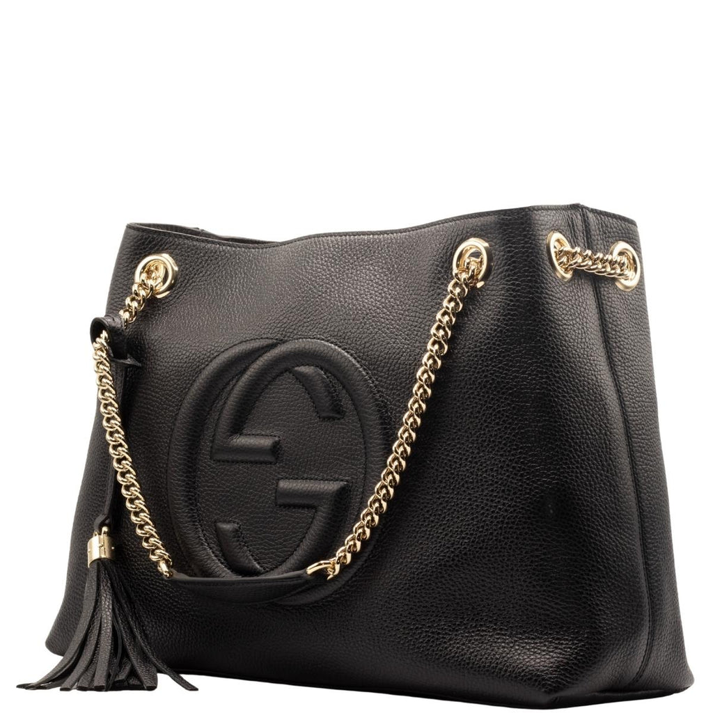 Soho Chain Black Leather