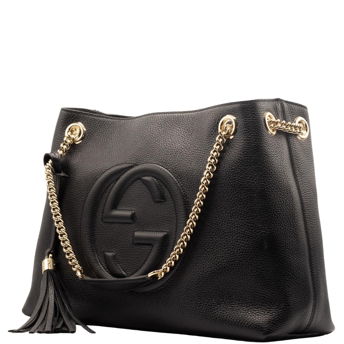 Soho Chain Black Leather