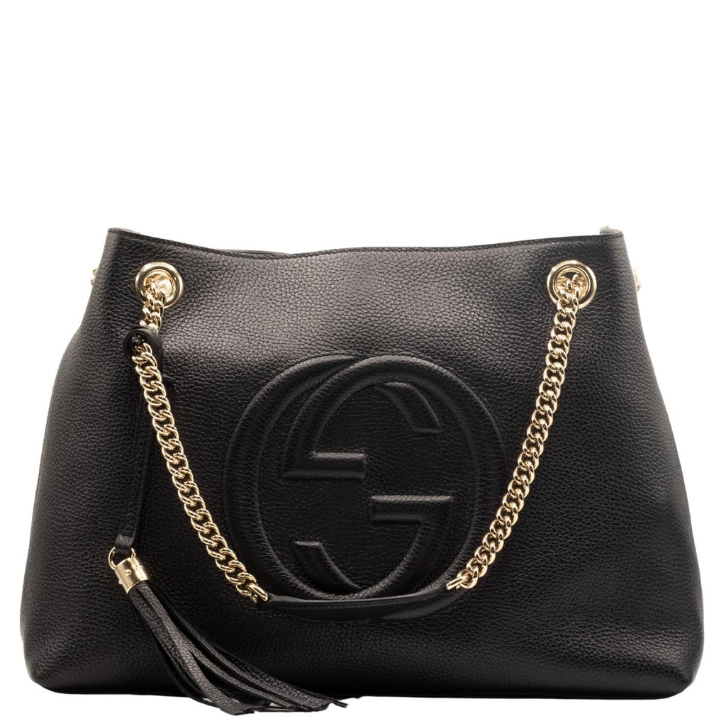 Soho Chain Black Leather