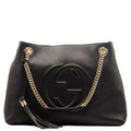 Soho Chain Black Leather