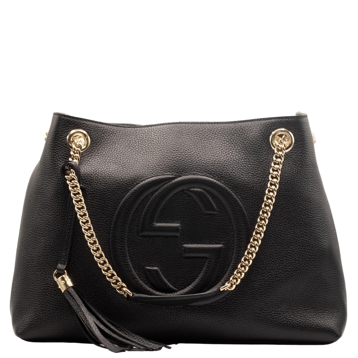 Soho Chain Black Leather