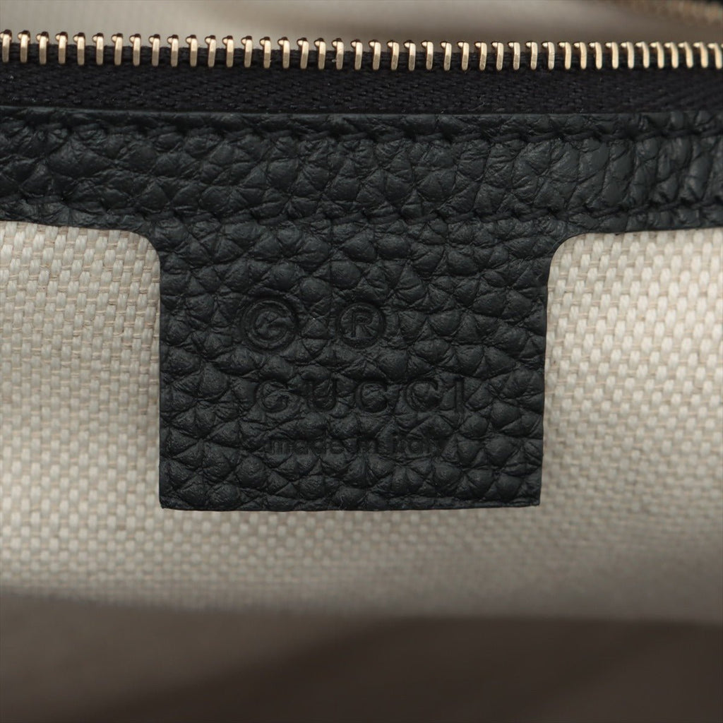 Soho Leather Chain Black Tote