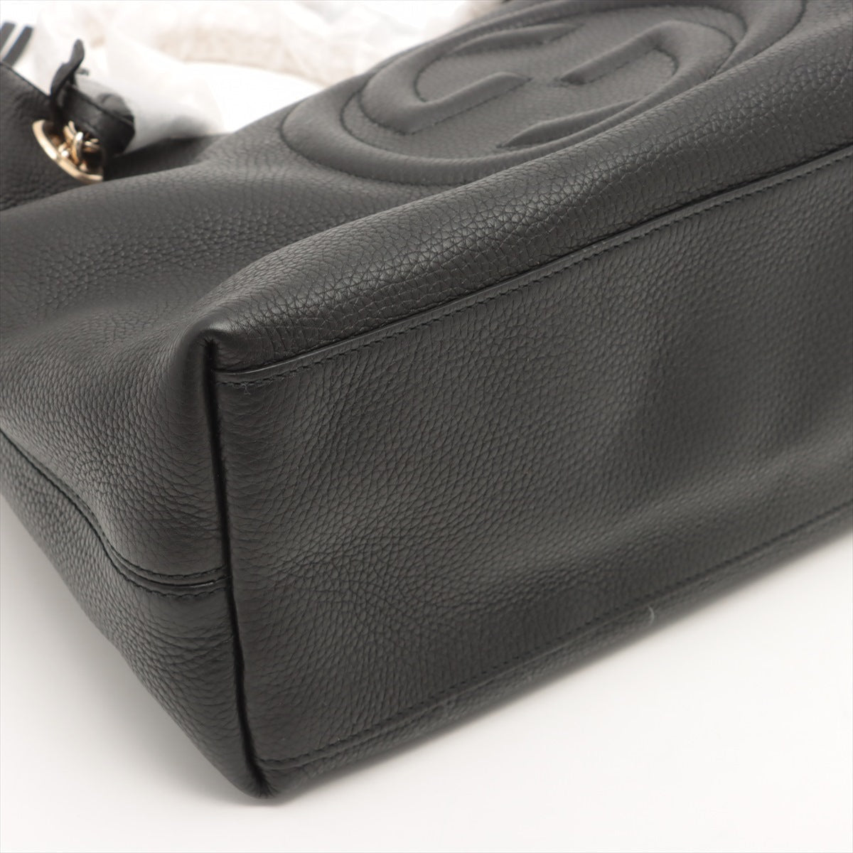 Soho Leather Chain tote bag Black