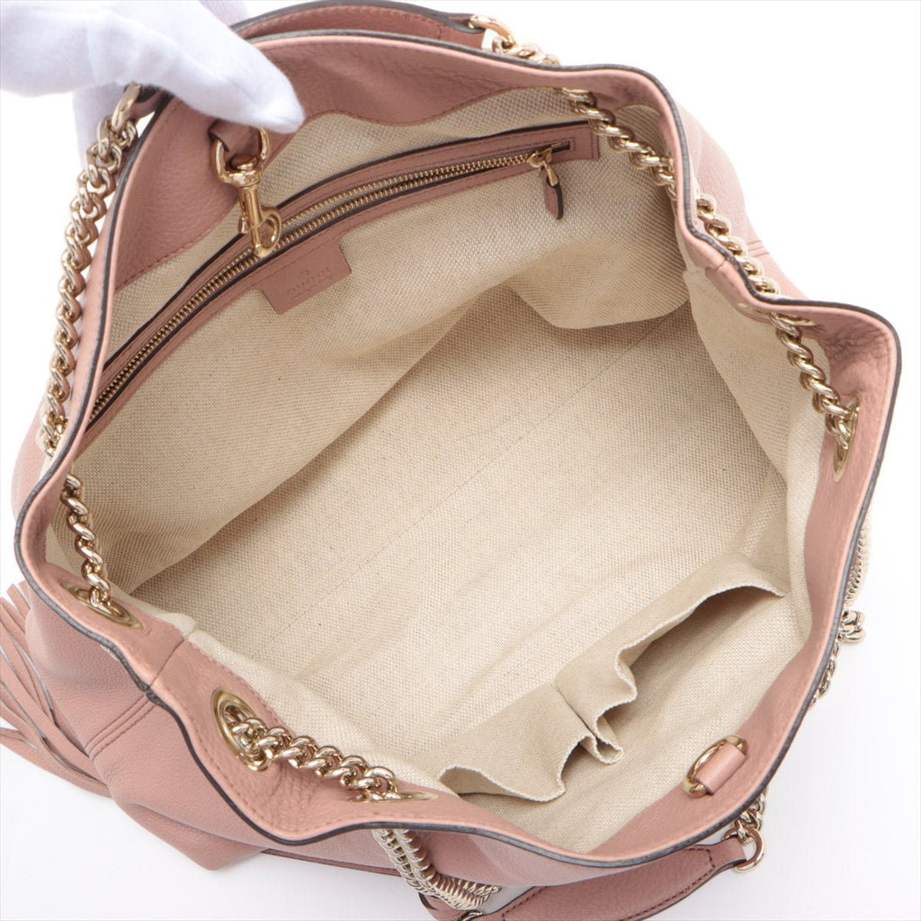 Soho Pink Leather Chain Bag