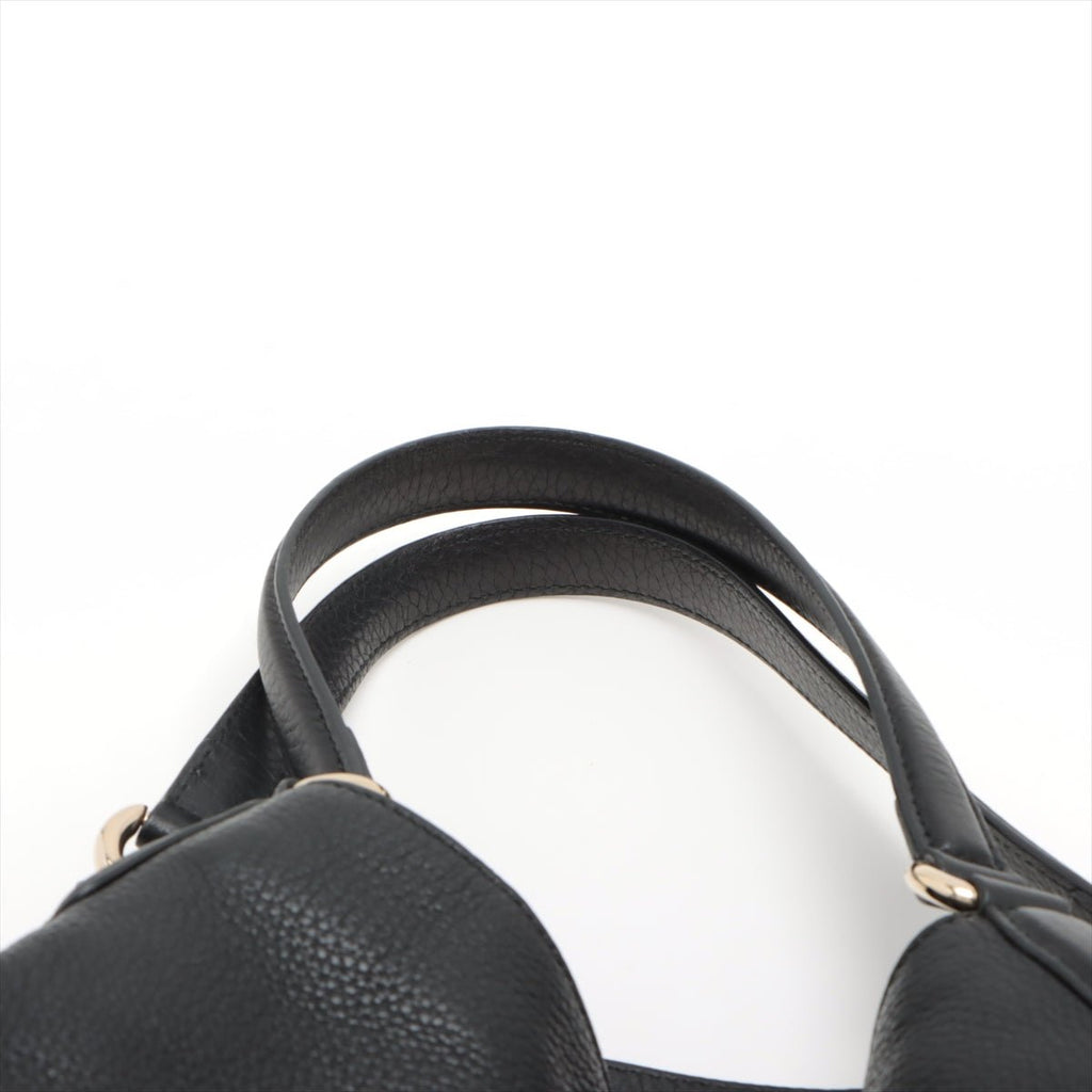 Soho Shoulder Bag Leather Black
