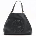Soho Shoulder Bag Leather Black
