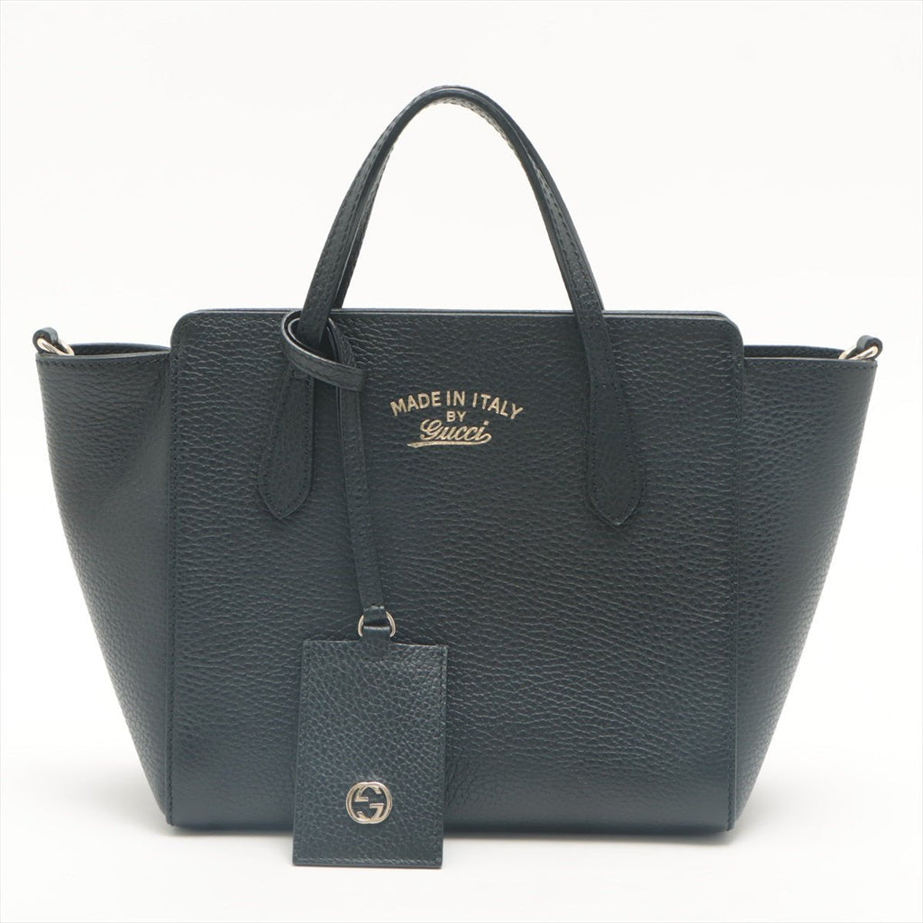 Swing Leather 2way Black Bag