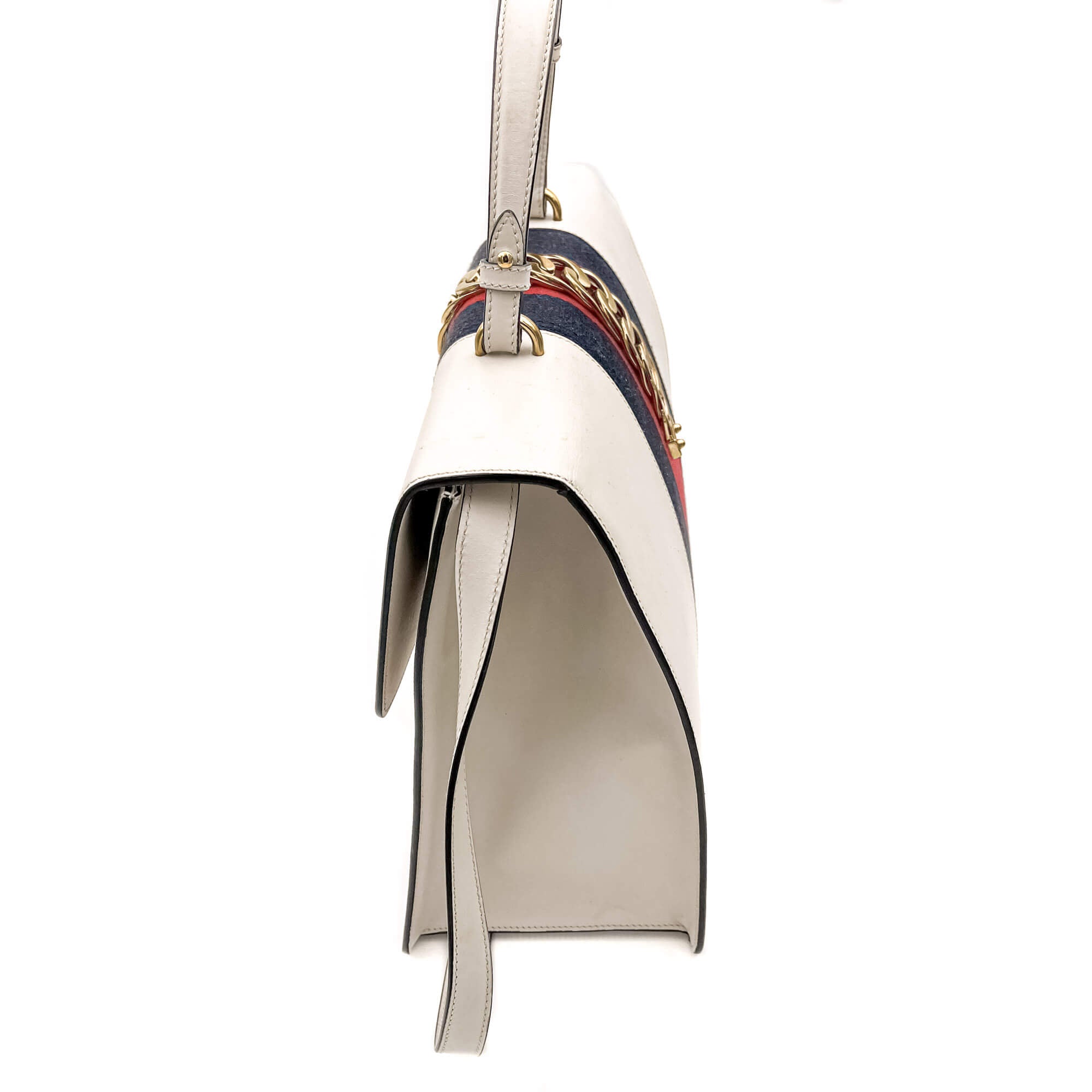 Sylvie Maxi Leather White Bag