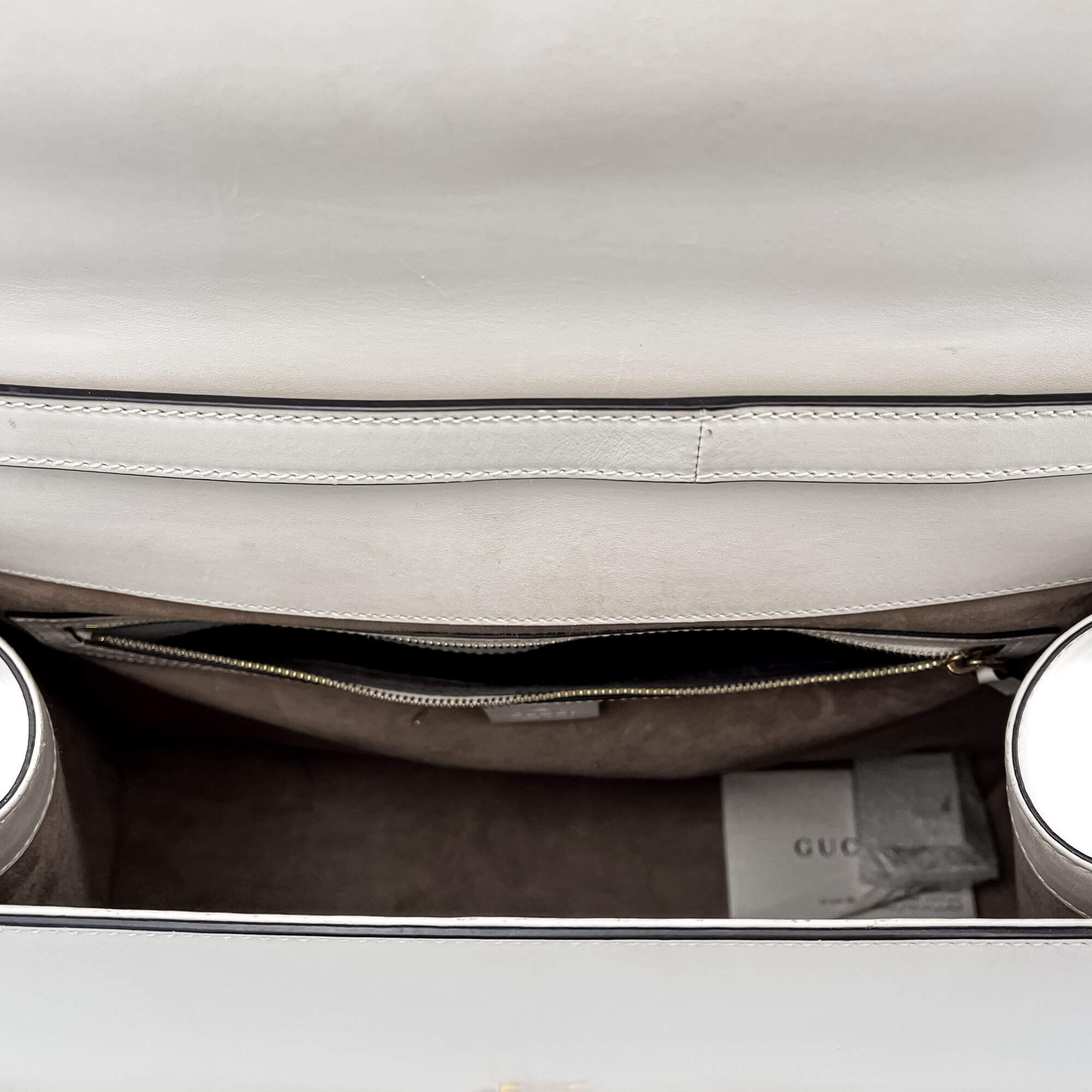 Sylvie Maxi Leather White Bag