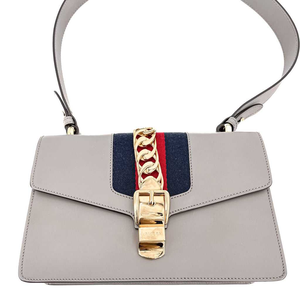 Sylvie Small Leather Grey Bag