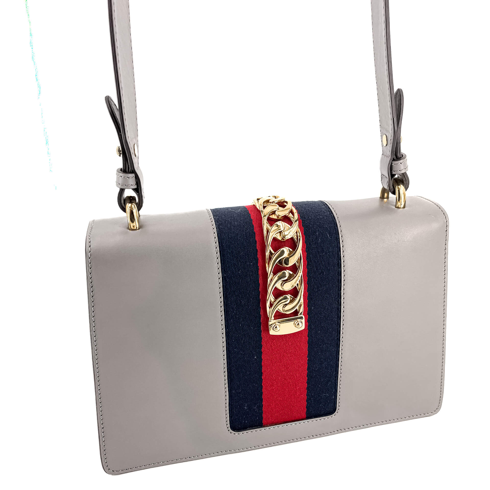 Sylvie Small Leather Grey Bag