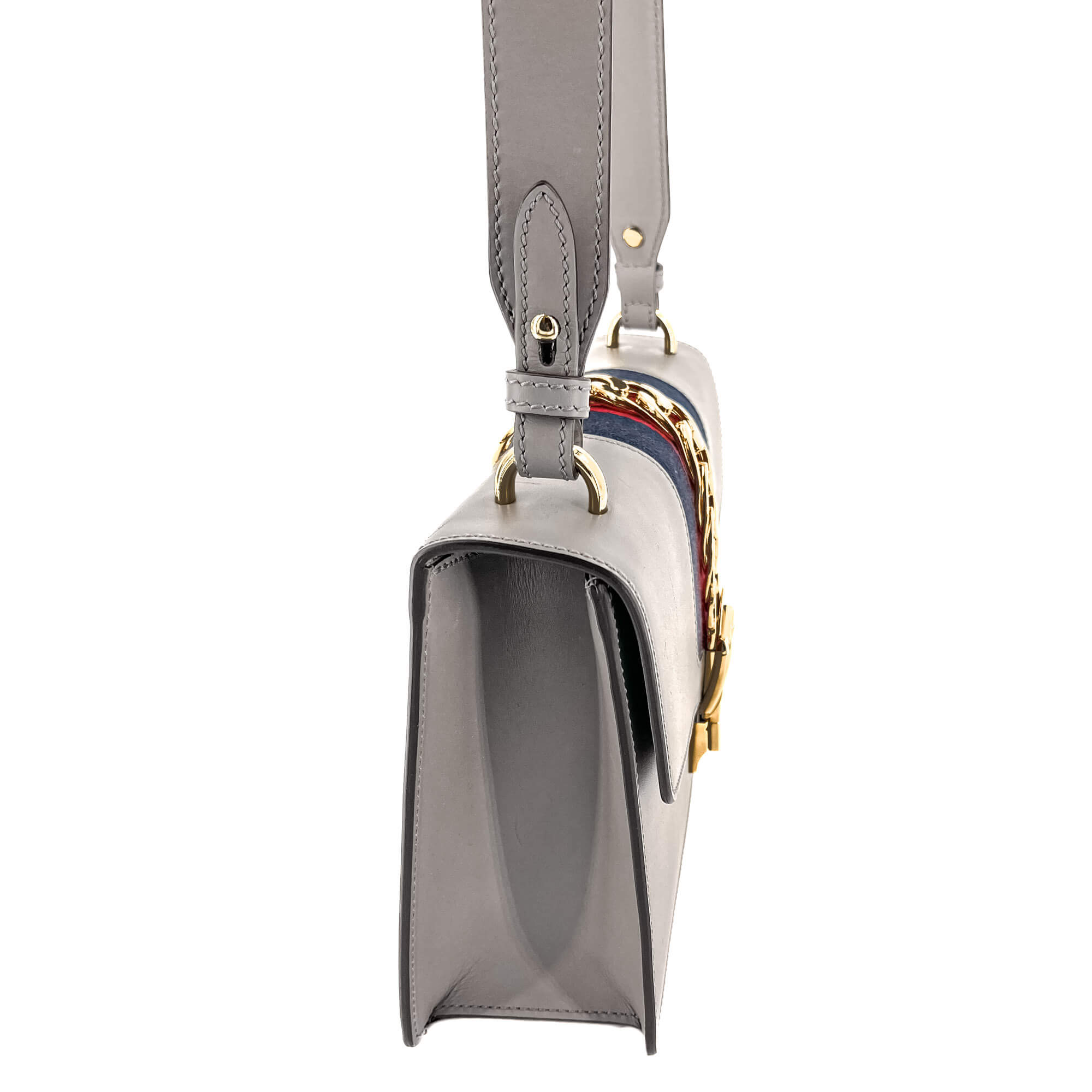 Sylvie Small Leather Grey Bag