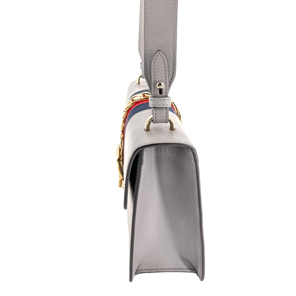 Sylvie Small Leather Grey Bag