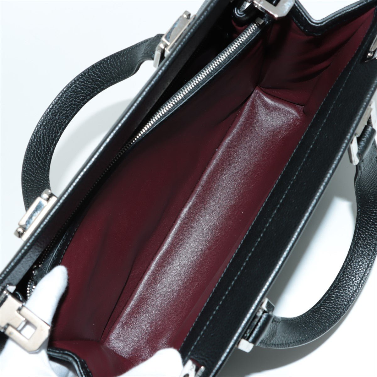 Zumi Black Leather 2-way Handbag