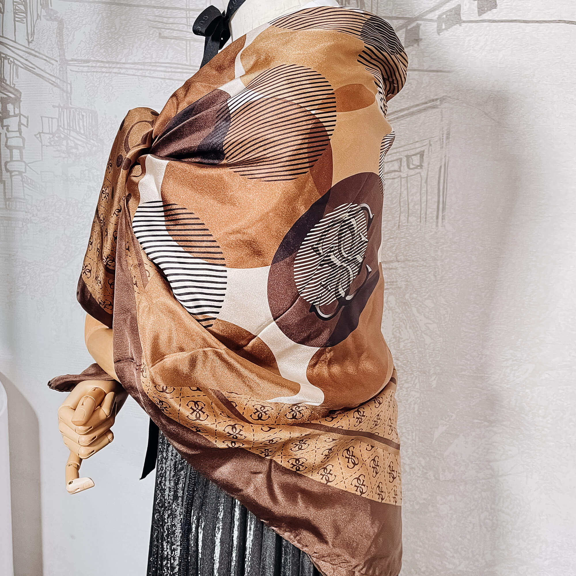 Brown and Gold Foulard