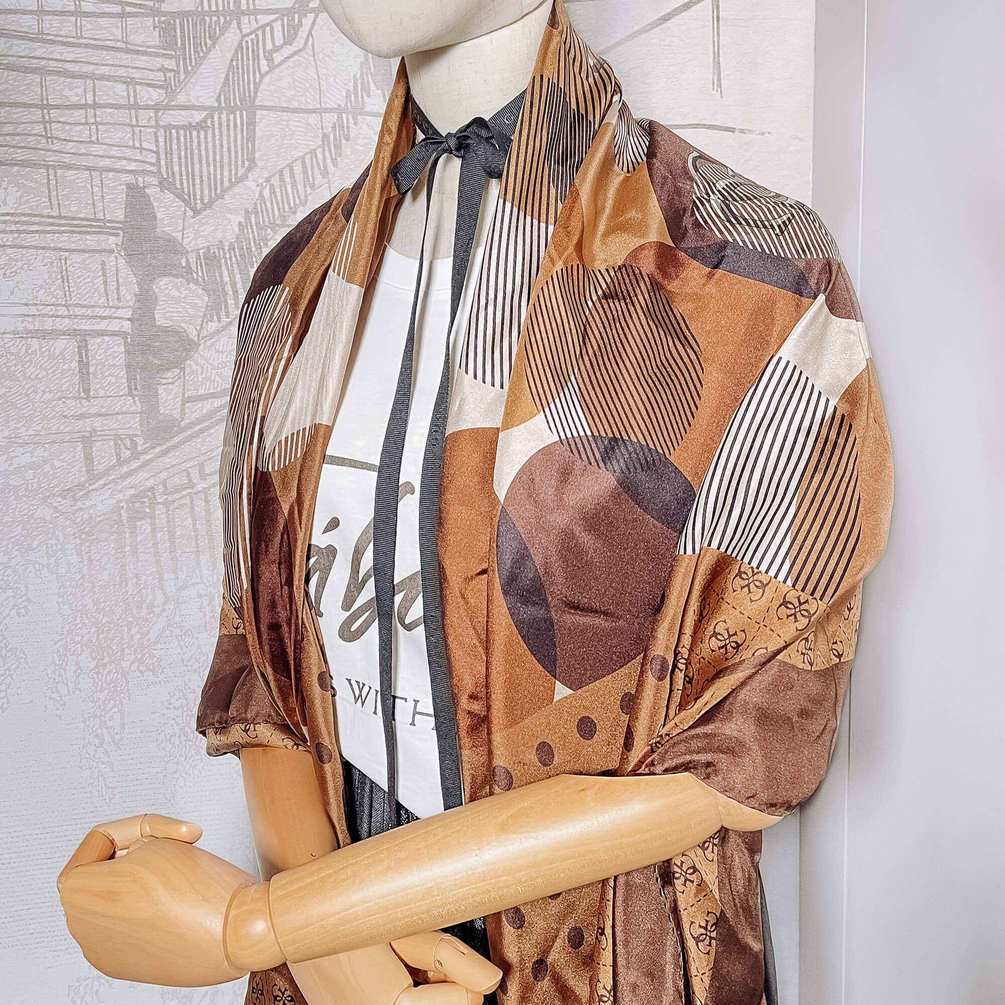 Brown and Gold Foulard