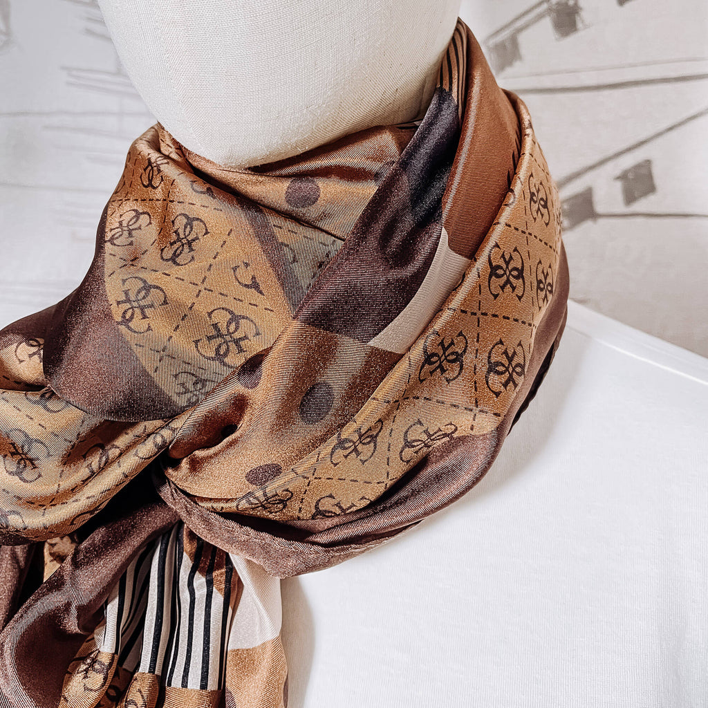 Brown and Gold Foulard