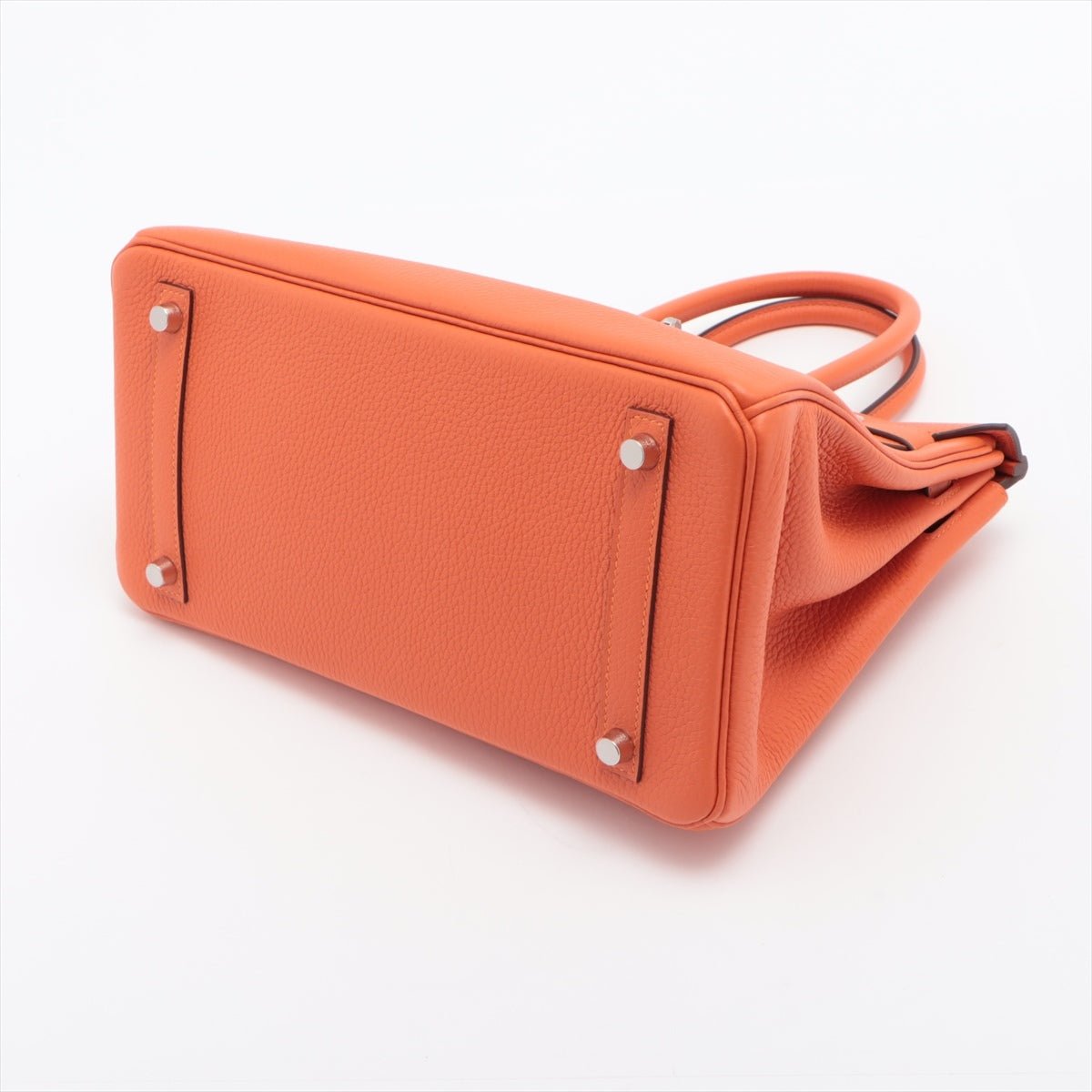 Birkin 30 Taurillon Clemence Feu Silver Hardware