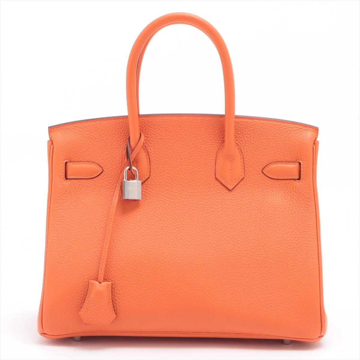 Birkin 30 Taurillon Clemence Feu Silver Hardware