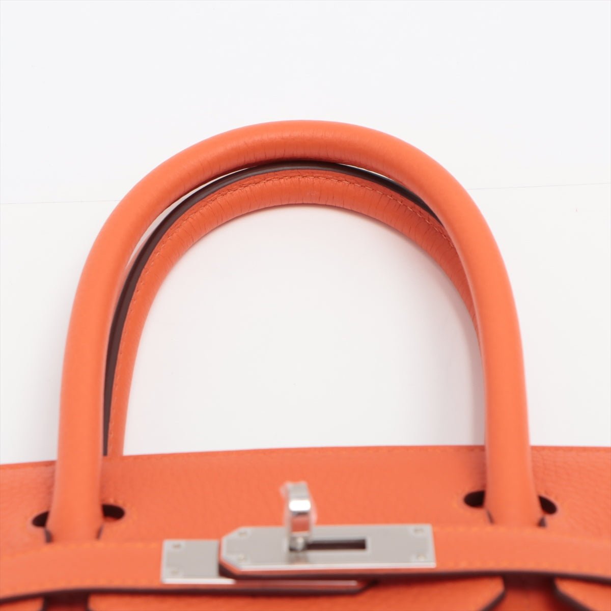 Birkin 30 Taurillon Clemence Feu Silver Hardware