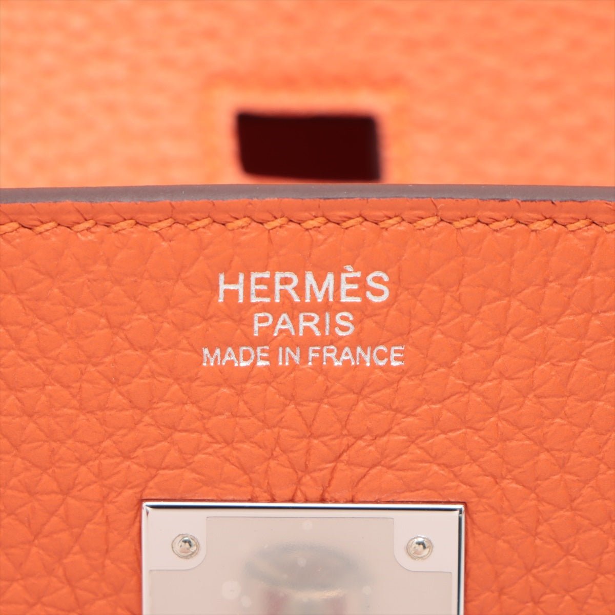 Birkin 30 Taurillon Clemence Feu Silver Hardware