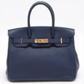 Birkin 30 Togo Blue Encre Gold Hardware
