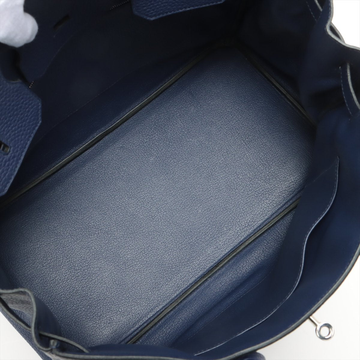 Birkin 35 Taurillon Clemence Blue Encre Silver Hardware