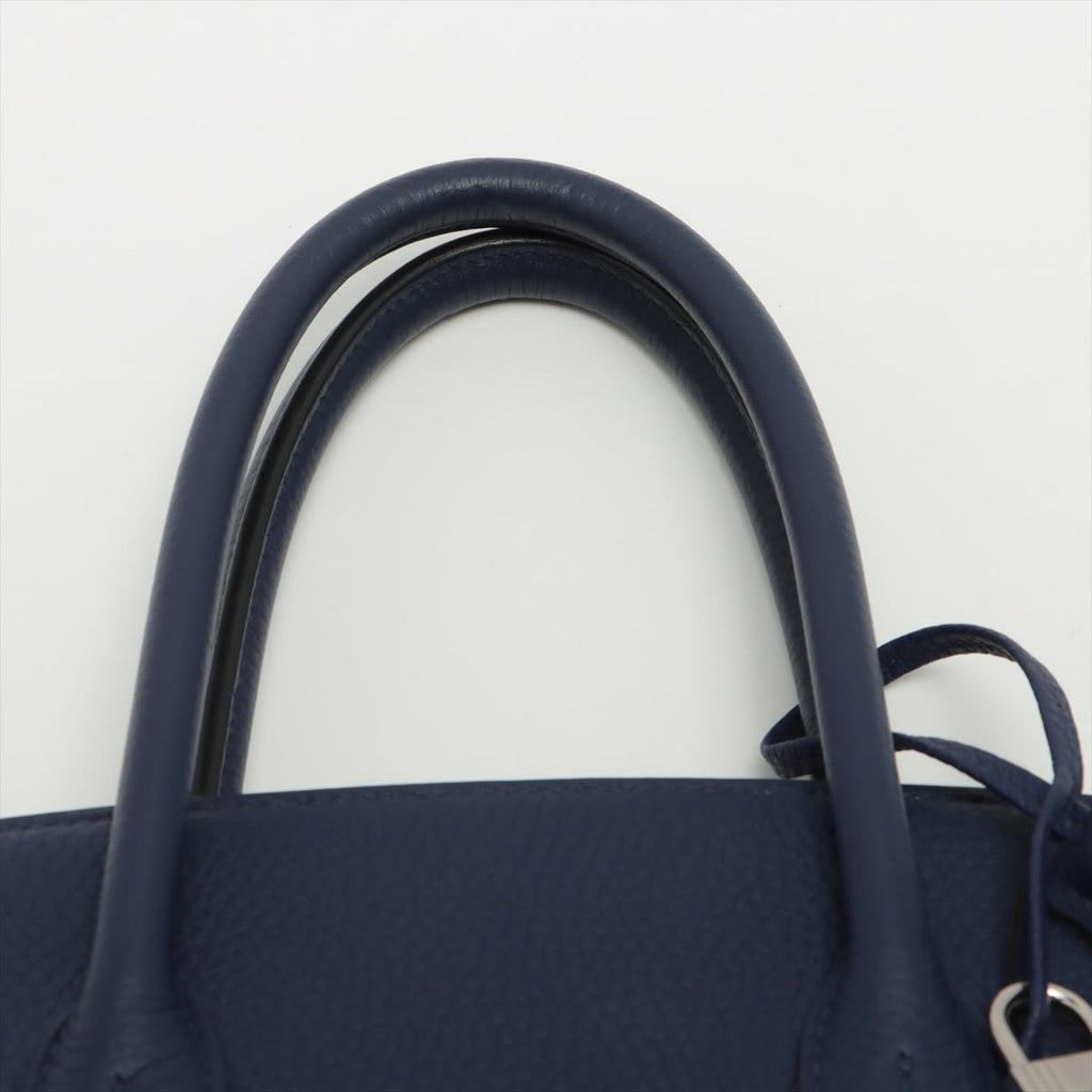 Birkin 35 Taurillon Clemence Blue Encre Silver Hardware
