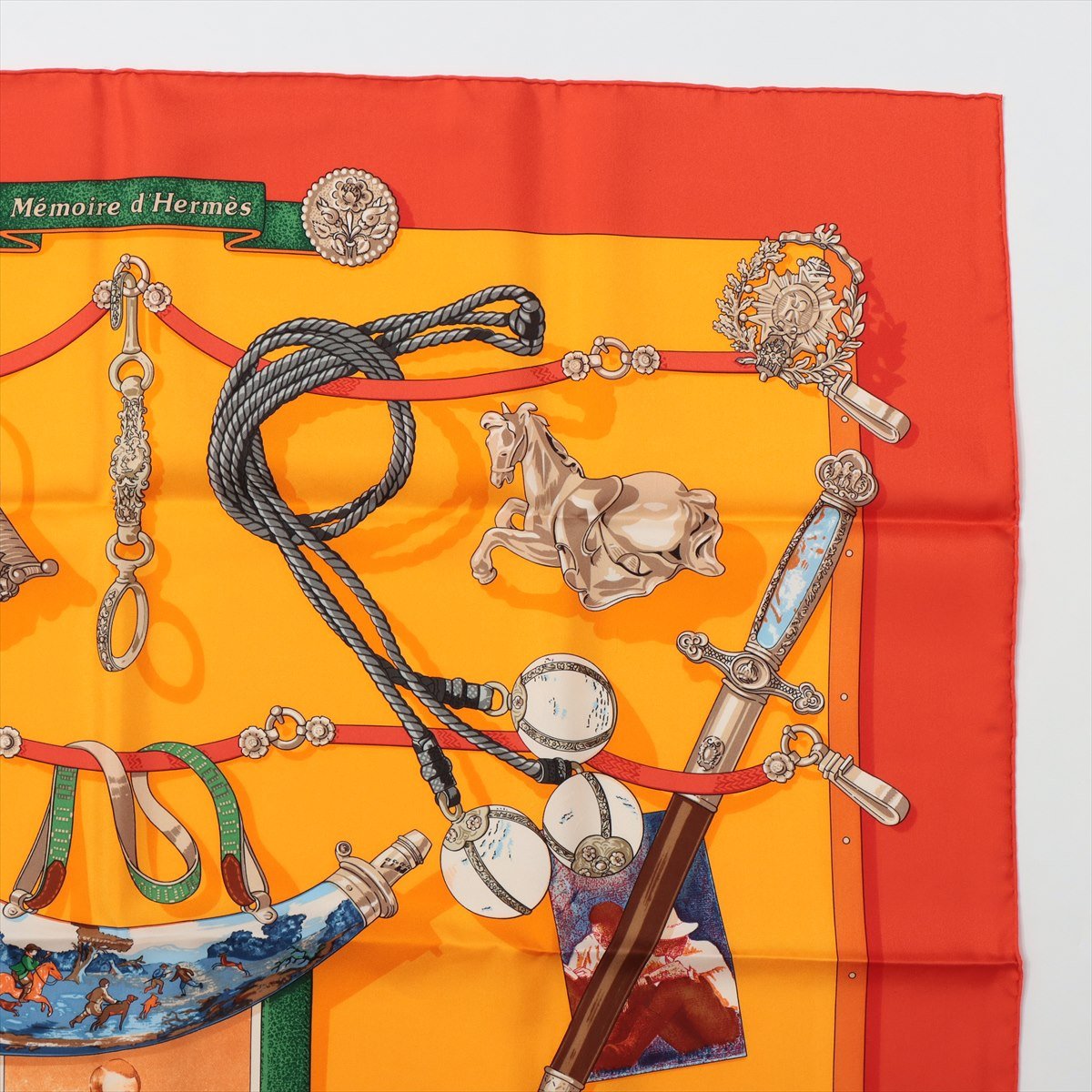 CarrÃƒÆ’Ã‚Â© 90 Memoire d'Hermes Silk Red Foulard