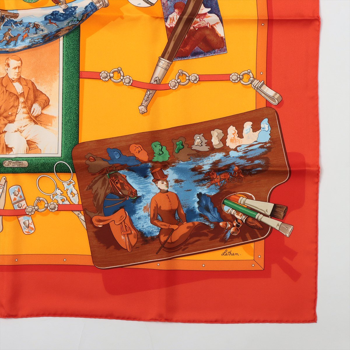 CarrÃƒÆ’Ã‚Â© 90 Memoire d'Hermes Silk Red Foulard