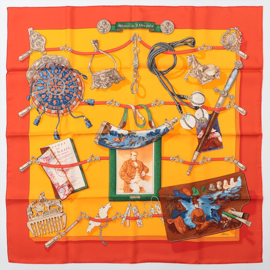 CarrÃƒÆ’Ã‚Â© 90 Memoire d'Hermes Silk Red Foulard