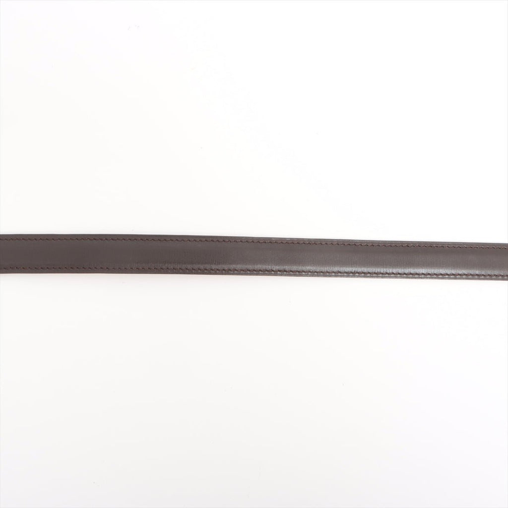 H Belt Brown calf leather