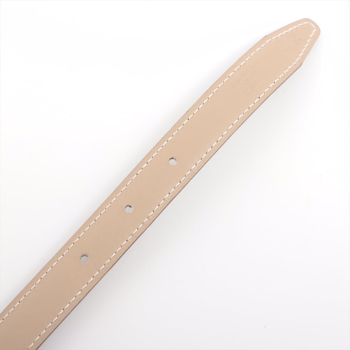 H Belt Brown calf leather