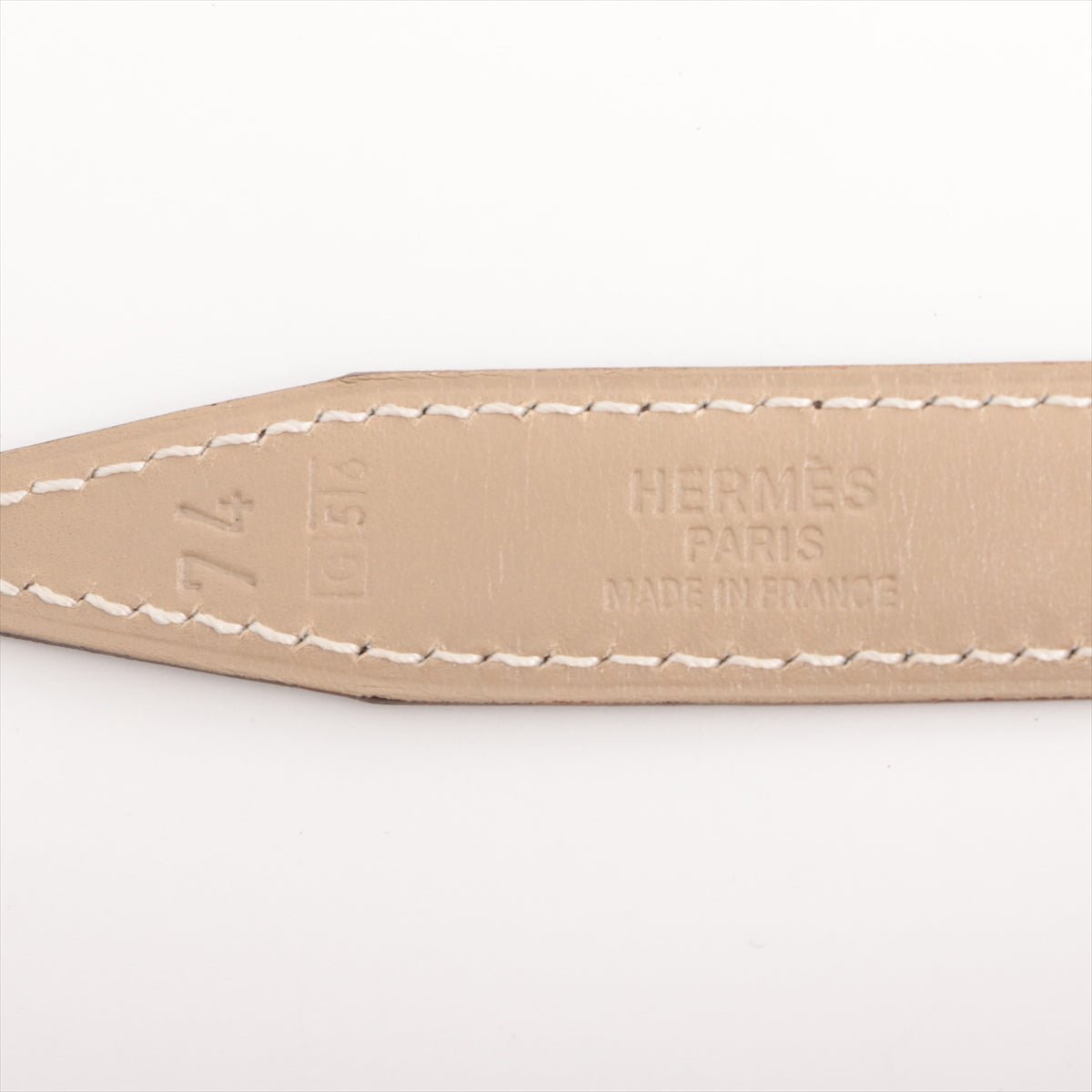 H Belt Brown calf leather