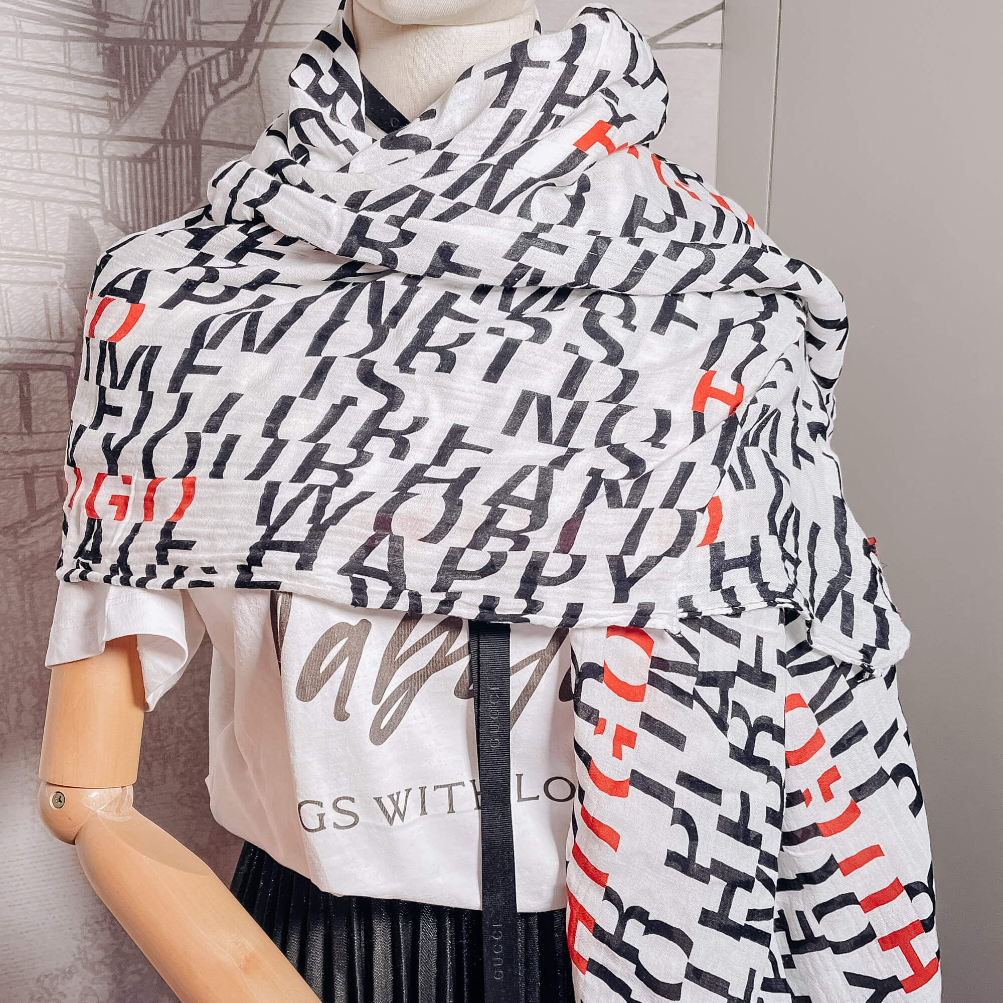Multicolour Monofram Foulard