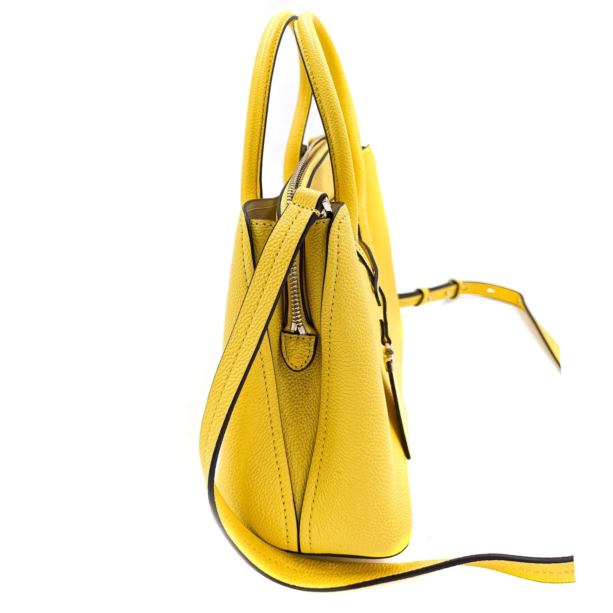 Margaux Medium Leather Yellow Bag