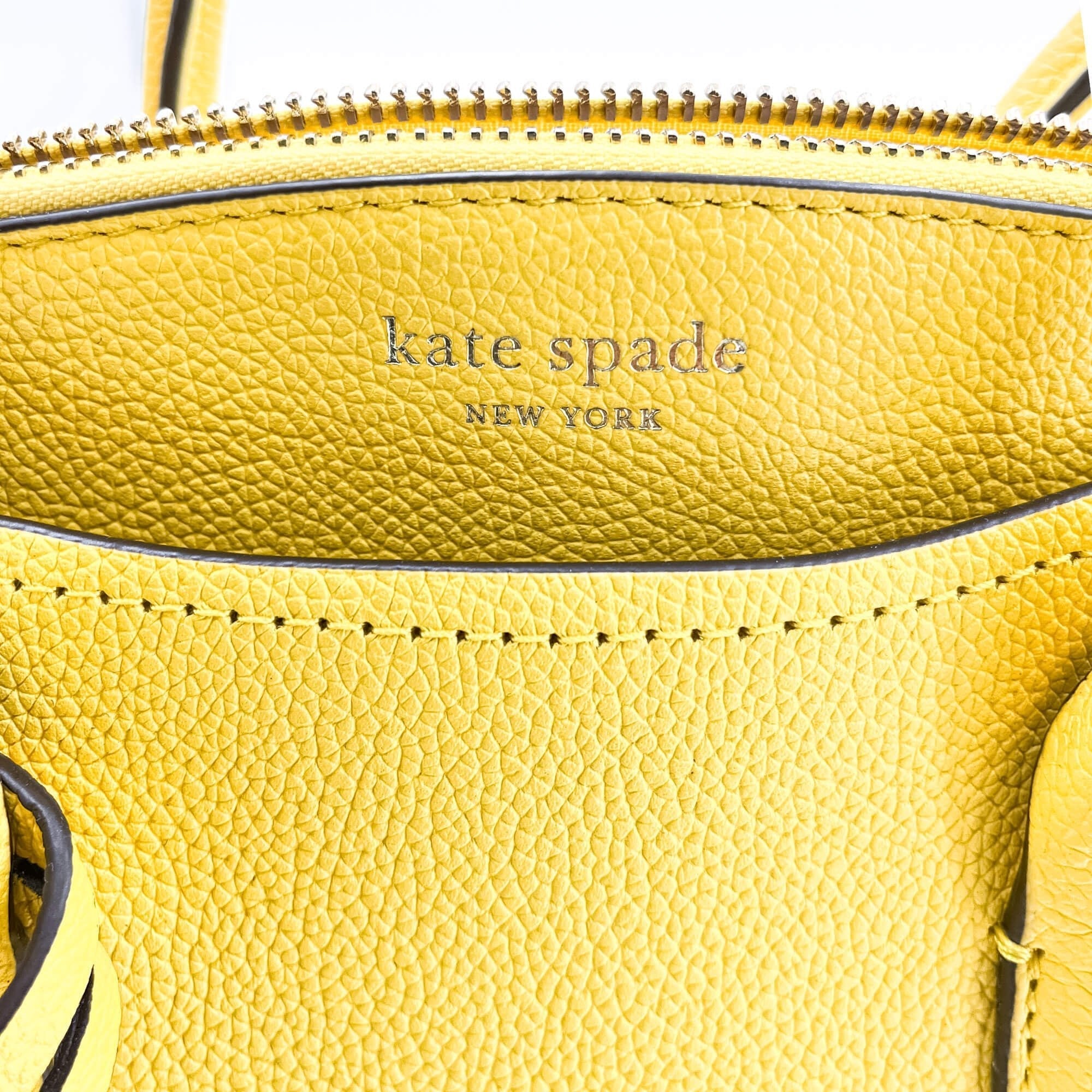 Margaux Medium Leather Yellow Bag