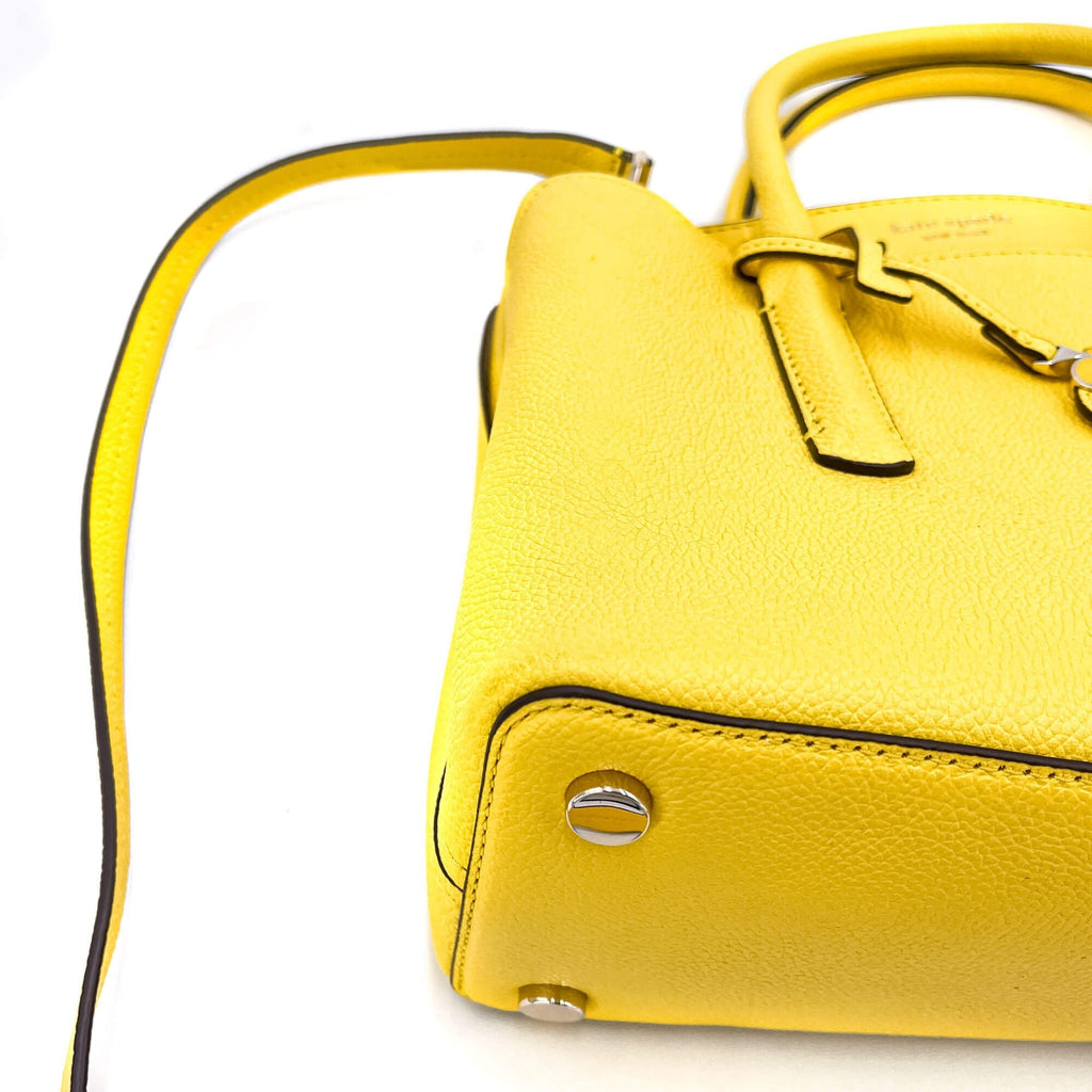 Margaux Medium Leather Yellow Bag