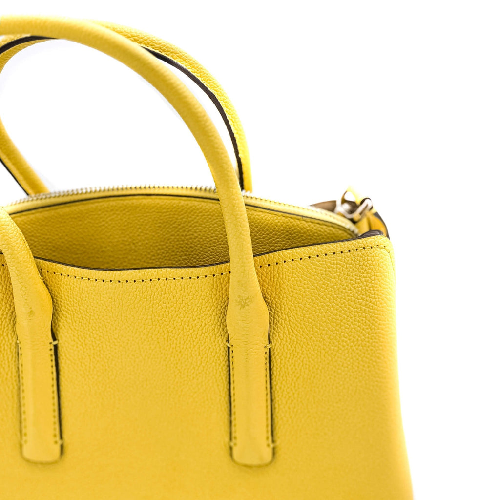 Margaux Medium Leather Yellow Bag