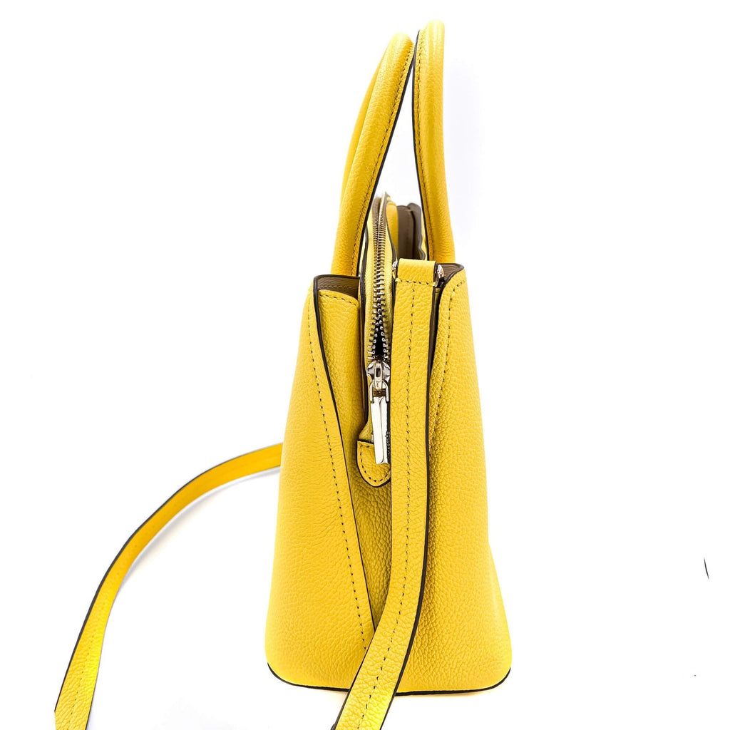 Margaux Medium Leather Yellow Bag